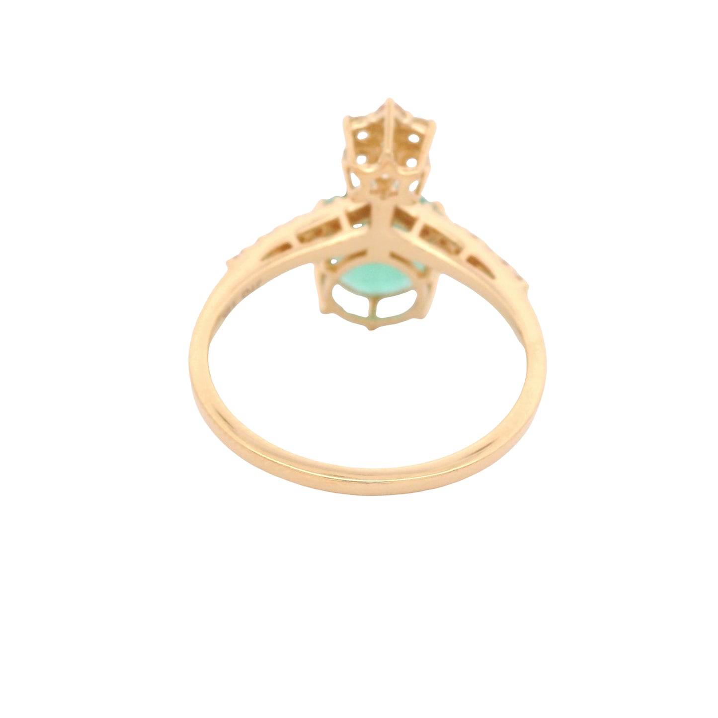 2.52 Ct Round Emerald 14K Gold Ring