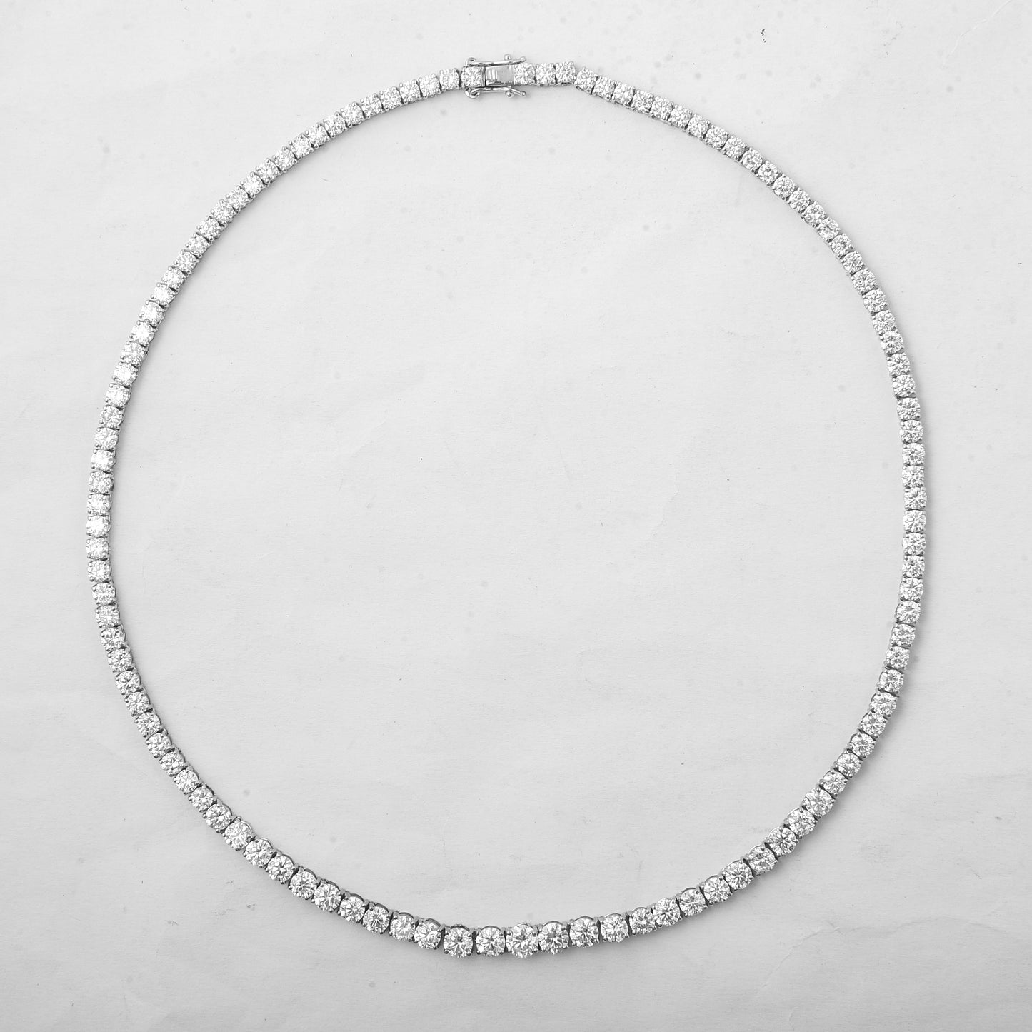 18.53 Ct Round Lab Grown Diamond 14K Gold Necklace