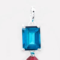 15.77 Ct Pear Pink Topaz, Paraiba Topaz, 925 Sterling Silver Pendant