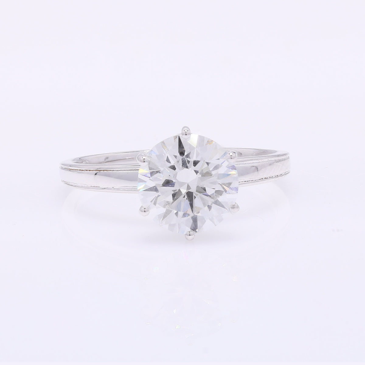 2.10 Carats Lab Grown Diamond 14K Gold Ring
