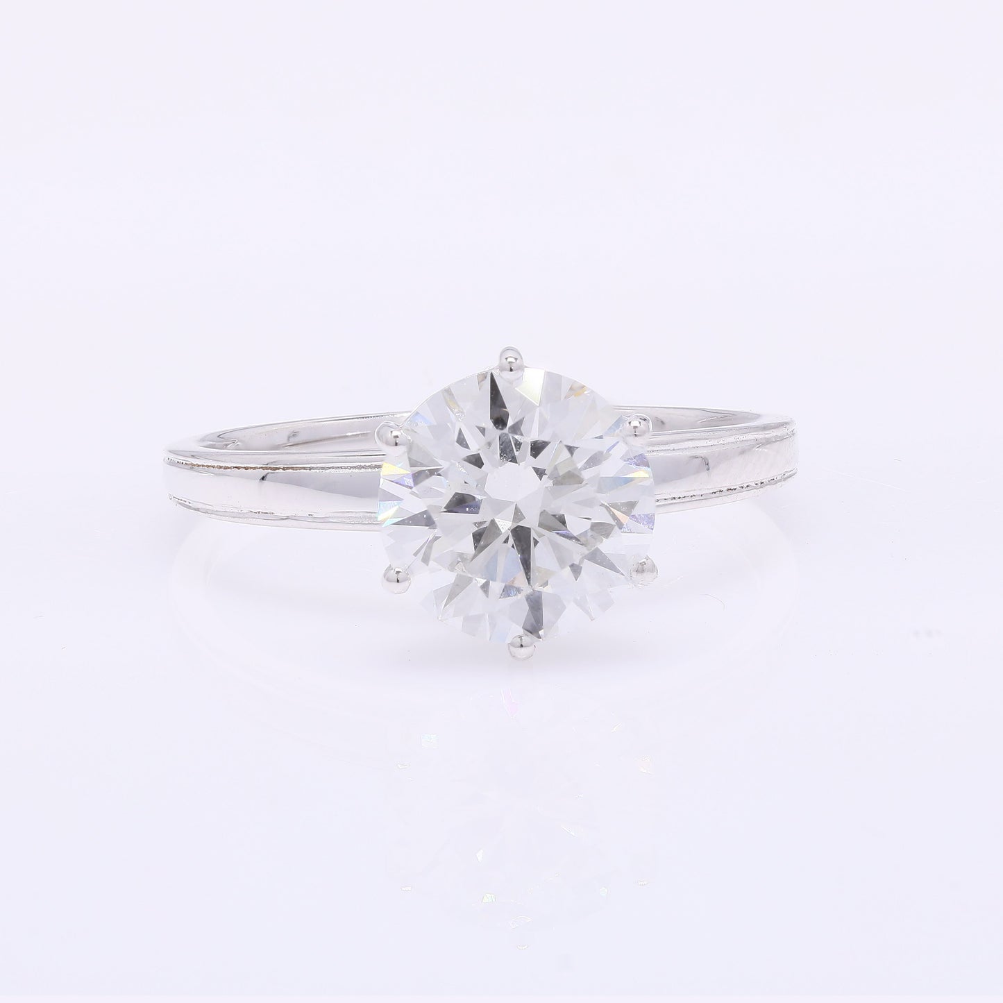 2.10 Carats Lab Grown Diamond 14K Gold Ring