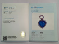 3.22 Ct Pear Mixed Cut Natural Tanzanite 14K Gold Pendant