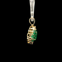2.15 Ct Oval Emerald 14K Gold Pendant