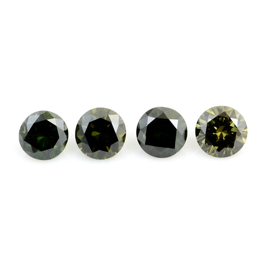 0.56 Green Diamond Round Loose Gemstone