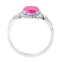 1.36 Ct Oval Mixed Cut Natural Ruby 950 Platinum Ring