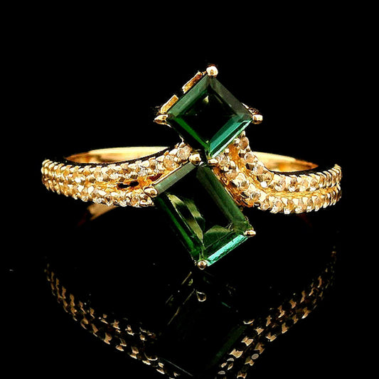 1.12 Ct Octagon Tourmaline 14K Gold Ring