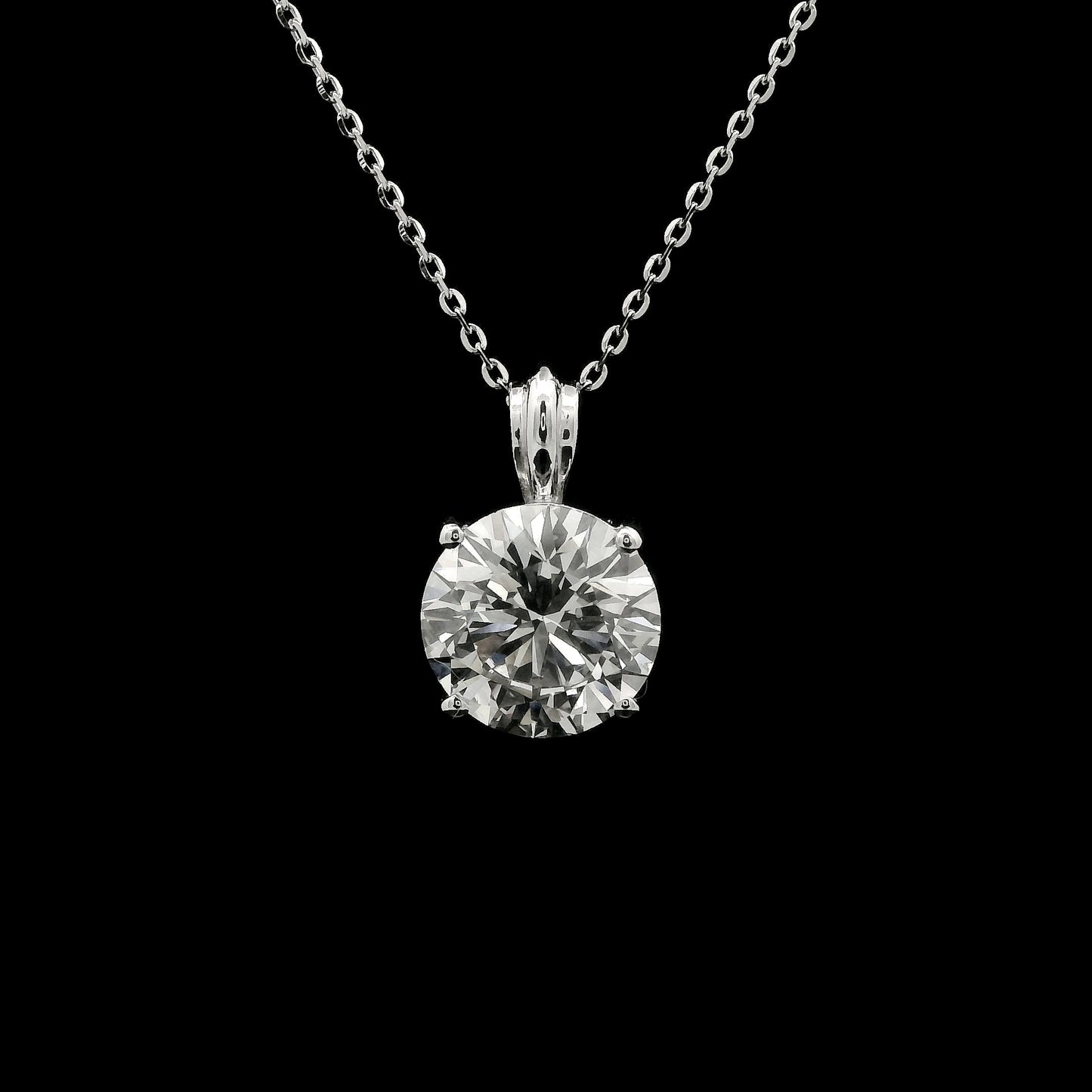 2.59 Carats Lab Grown Diamond 14K Gold Pendant