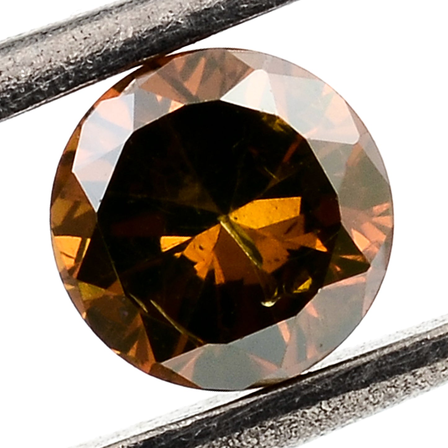 0.80 Red Diamond Round Loose Gemstone