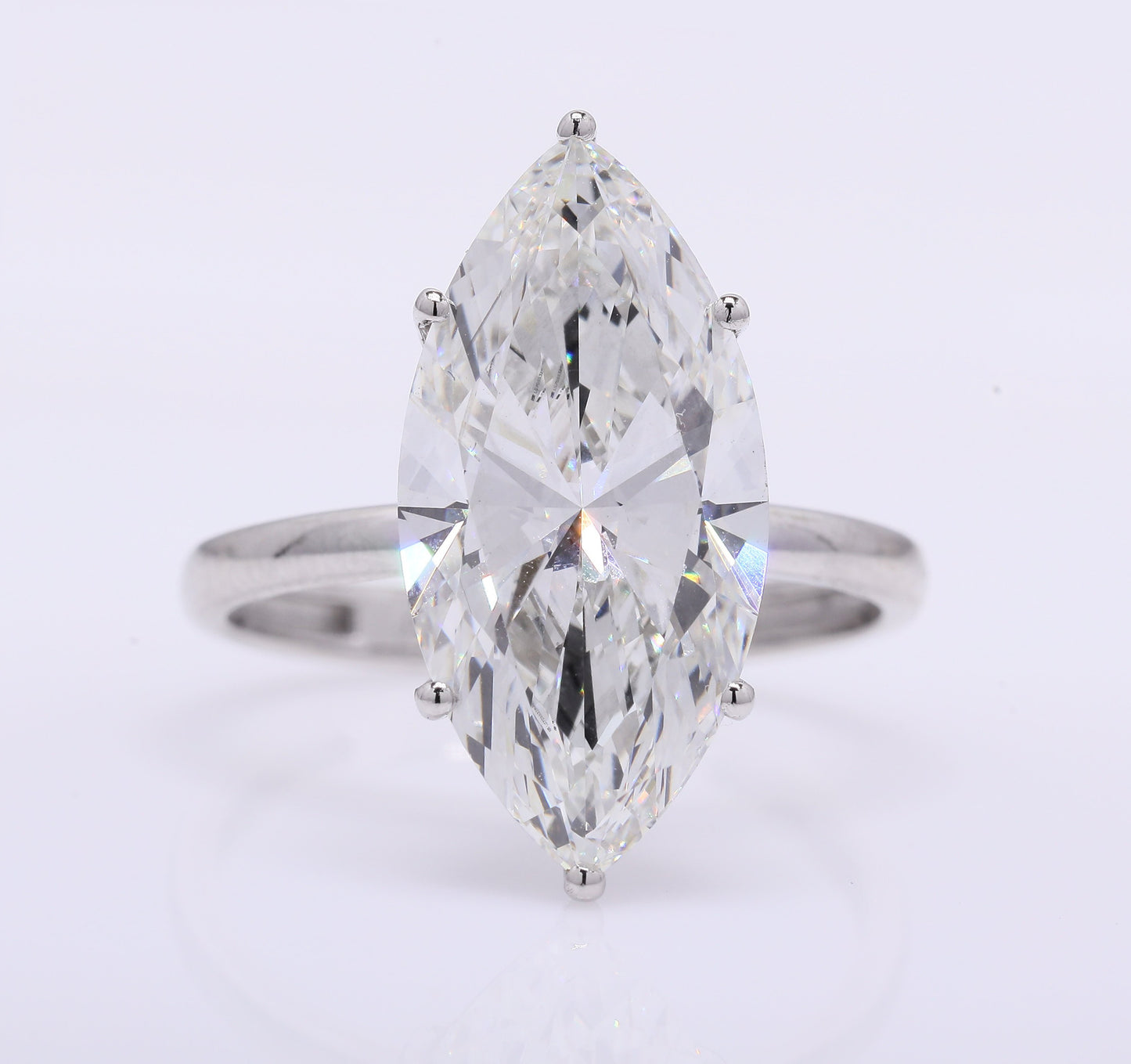 5.74 Ct Marquise Lab Grown Diamond 950 Platinum Ring