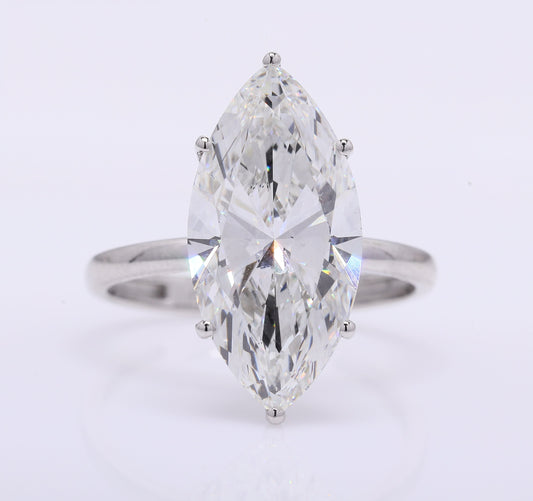 5.74 Ct Marquise Lab Grown Diamond 950 Platinum Ring