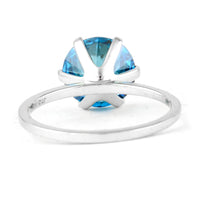 3.10 Carats Blue Lab Grown Diamond 14K Gold Ring