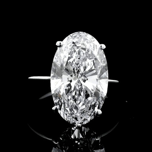 6.21 Carats Lab Grown Diamond 14K Gold Ring