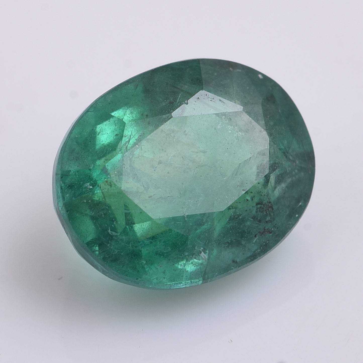 4.09 Natural Beryl Emerald Oval Mixed Cut Gemstone