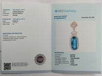 2.04 Ct Cushion Mixed Cut Natural Sapphire 14K Gold Pendant