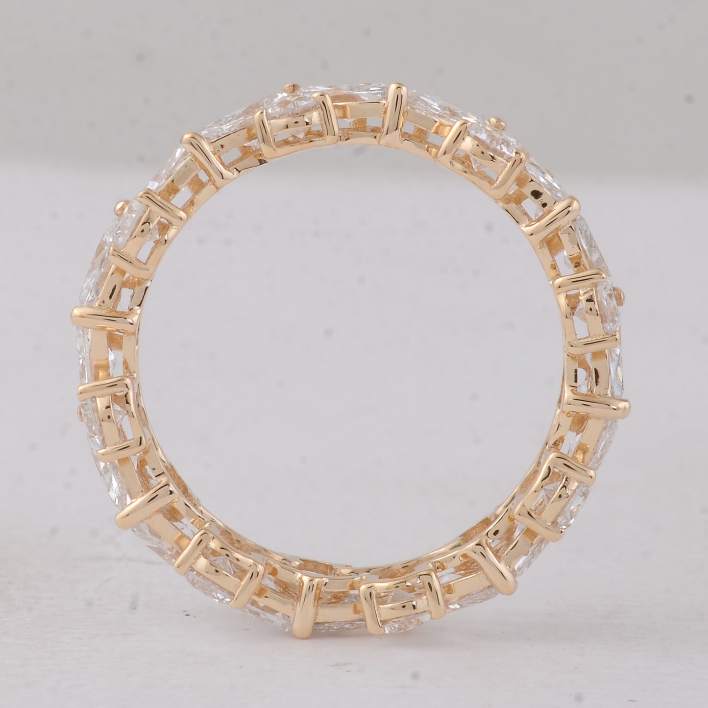 3.17 Carats Lab Grown Diamond 14K Gold Ring
