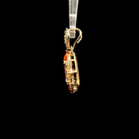 1.62 Ct Octagon Multi Sapphire 14K Gold Pendant