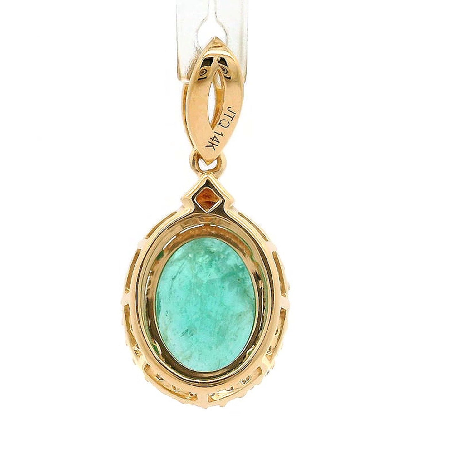 1.93 Ct Oval Emerald 14K Gold Pendant