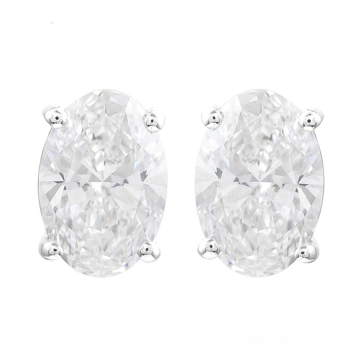 3.07 Carats Lab Grown Diamond 14K Gold Earrings