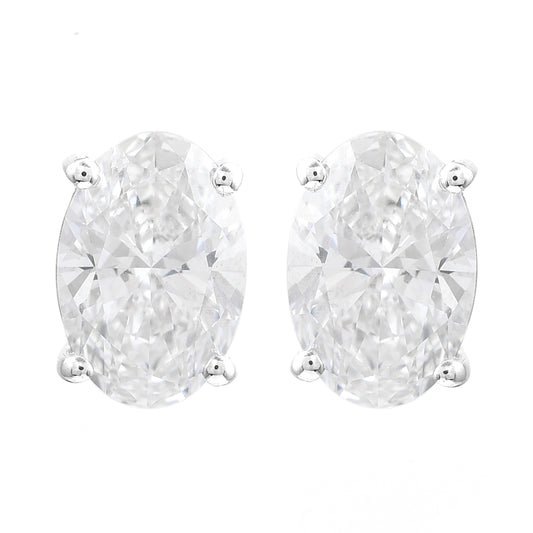 3.07 Carats Lab Grown Diamond 14K Gold Earrings