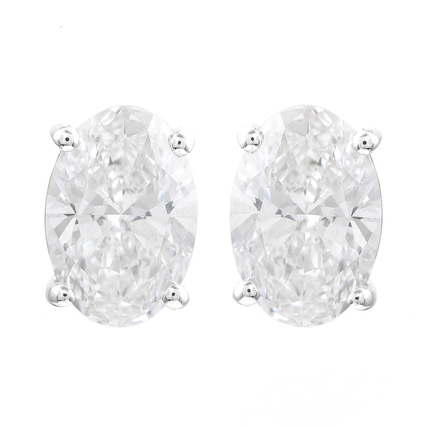 3.07 Carats Lab Grown Diamond 14K Gold Earrings
