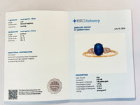 1.46 Ct Oval Natural Sapphire 14K Gold Ring