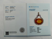 1.85 Ct Oval Mixed Cut Natural Fire Opal 14K Gold Pendant