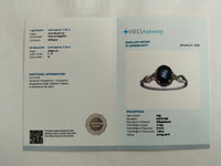 1.69 Ct Oval Mixed Cut Natural Sapphire 950 Platinum Ring