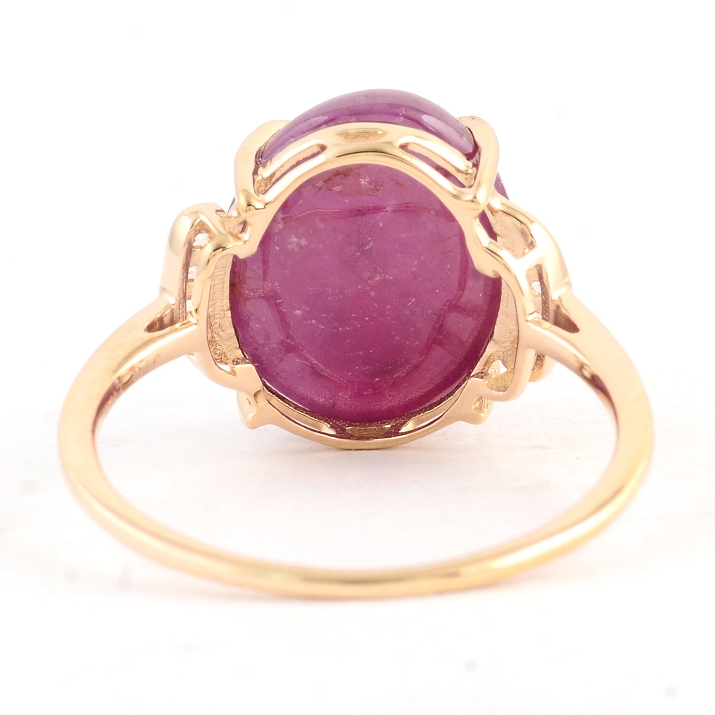 9.07 Ct Oval Ruby 14K Gold Ring