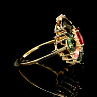4.97 Ct Oval Rubellite 14K Gold Ring