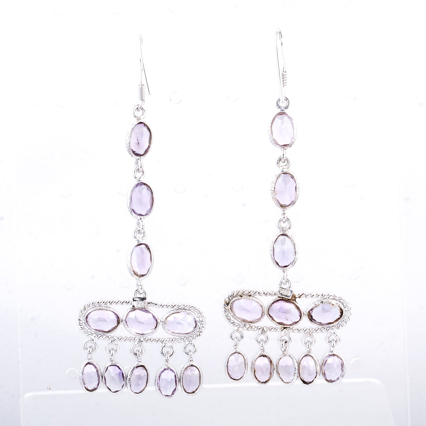18.25 Ct Amethyst 925 Sterling Silver Earrings