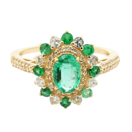 1.22 Ct Oval Emerald 14K Gold Ring
