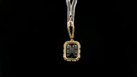 3.41 Ct Octagon Natural Sapphire 14K Gold Pendant