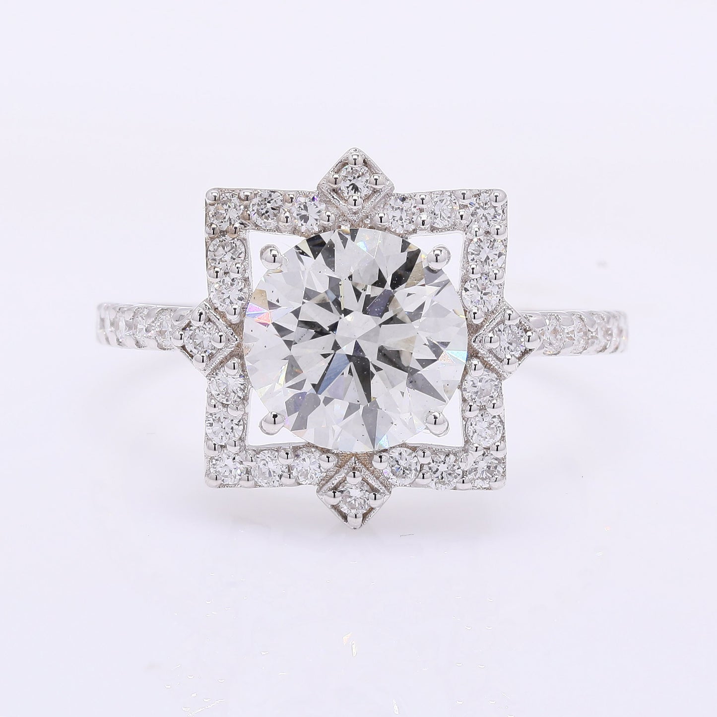 2.62 Carats Lab Grown Diamond 14K Gold Ring