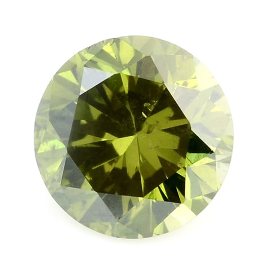 0.34 Green Diamond Round Loose Gemstone