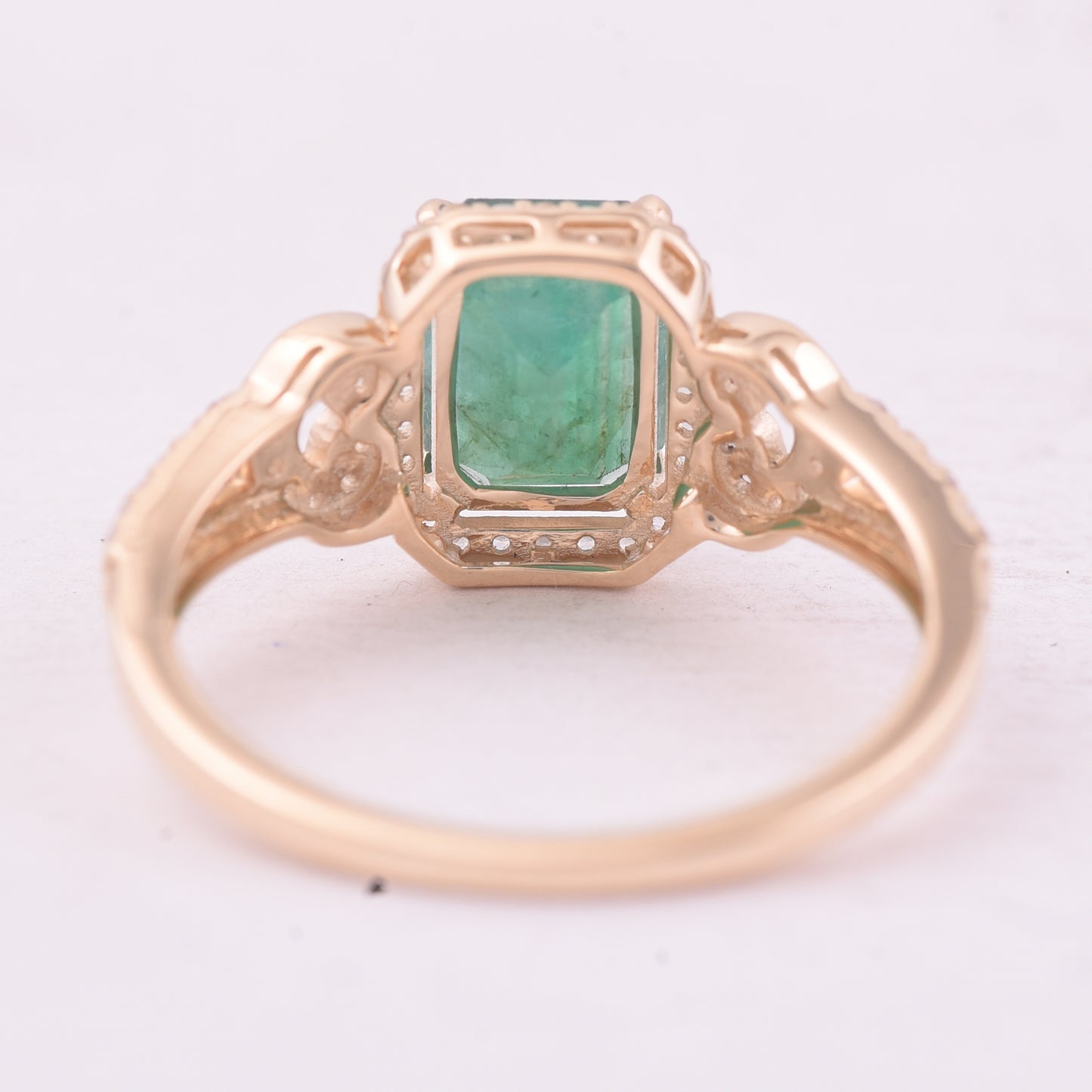 1.73 Ct Octagon Emerald 9K Gold Ring