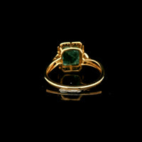 2.53 Ct Octagon Step Cut Natural Emerald 14K Gold Ring