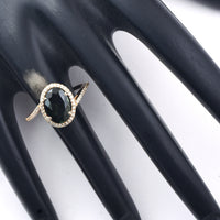 2.09 Ct Oval Mixed Cut Natural Green Tourmaline 14K Gold Ring