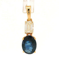 1.86 Ct Oval Sapphire 14K Gold Pendant