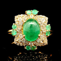 2.33 Ct Oval Emerald 14K Gold Ring