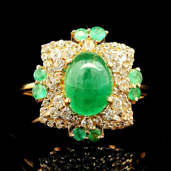 2.33 Ct Oval Emerald 14K Gold Ring