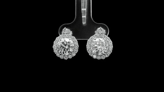 5.06 Carats Lab Grown Diamond 14K Gold Earrings