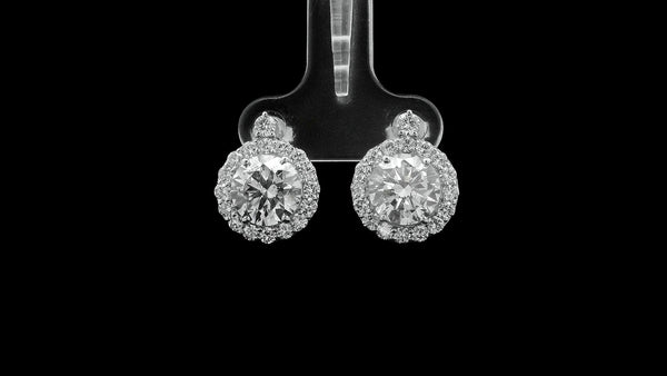 5.06 Carats Lab Grown Diamond 14K Gold Earrings