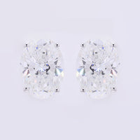 6.91 Carats Lab Grown Diamond 14K Gold Earrings