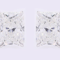 3.74 Carats Lab Grown Diamond 14K Gold Earrings