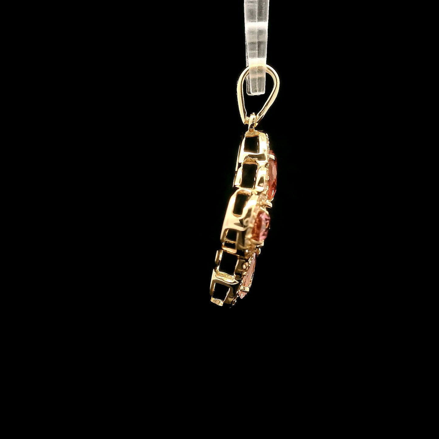 1.25 Ct Square Tourmaline 14K Gold Pendant