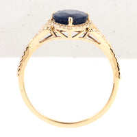 2.50 Ct Pear Mixed Cut Natural Corundum Sapphire 14K Gold Ring