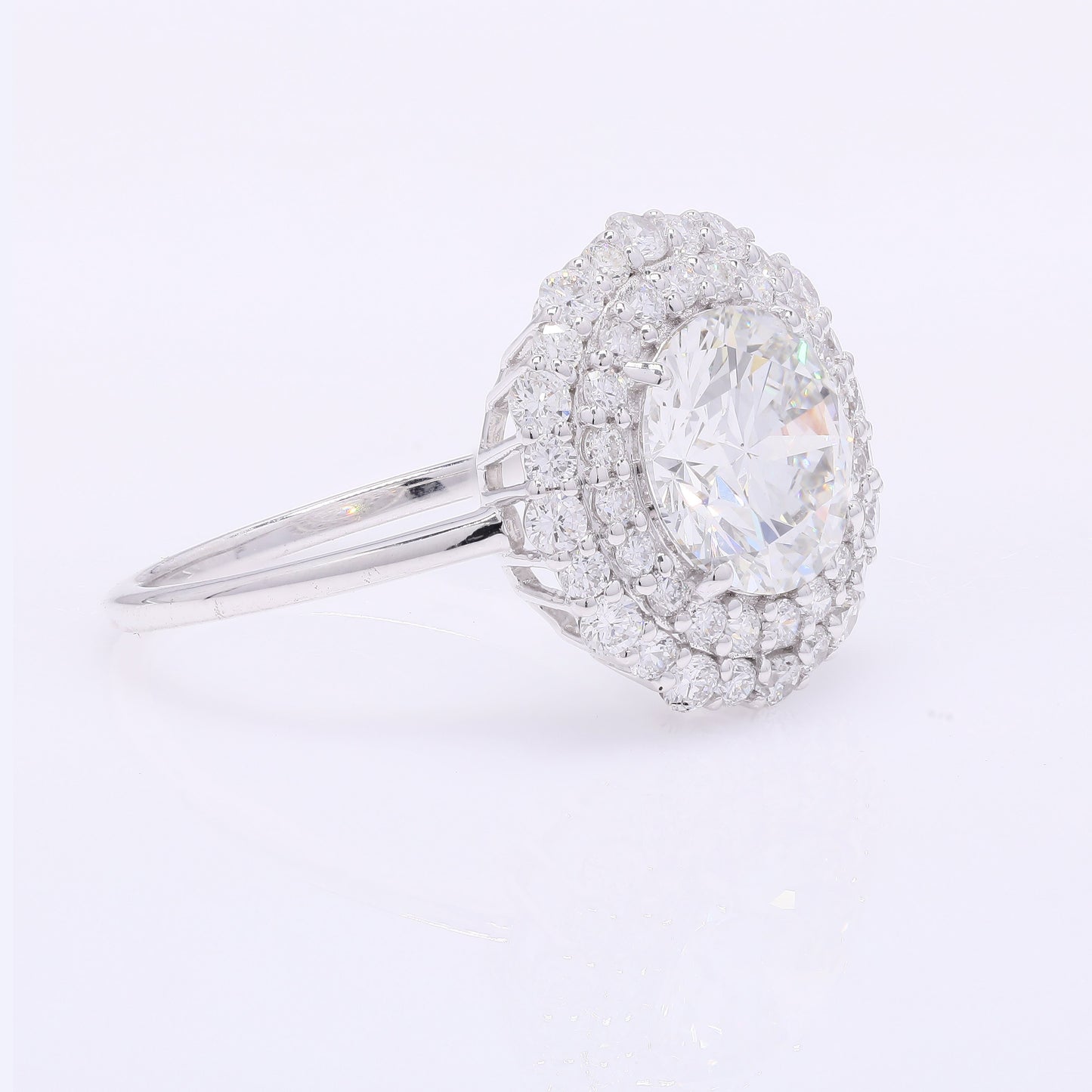 2.81 Carats Lab Grown Diamond 14K Gold Ring