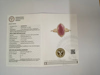 2.94 Ct Marquise Mixed Cut Natural Corundum Ruby 14K Gold Ring