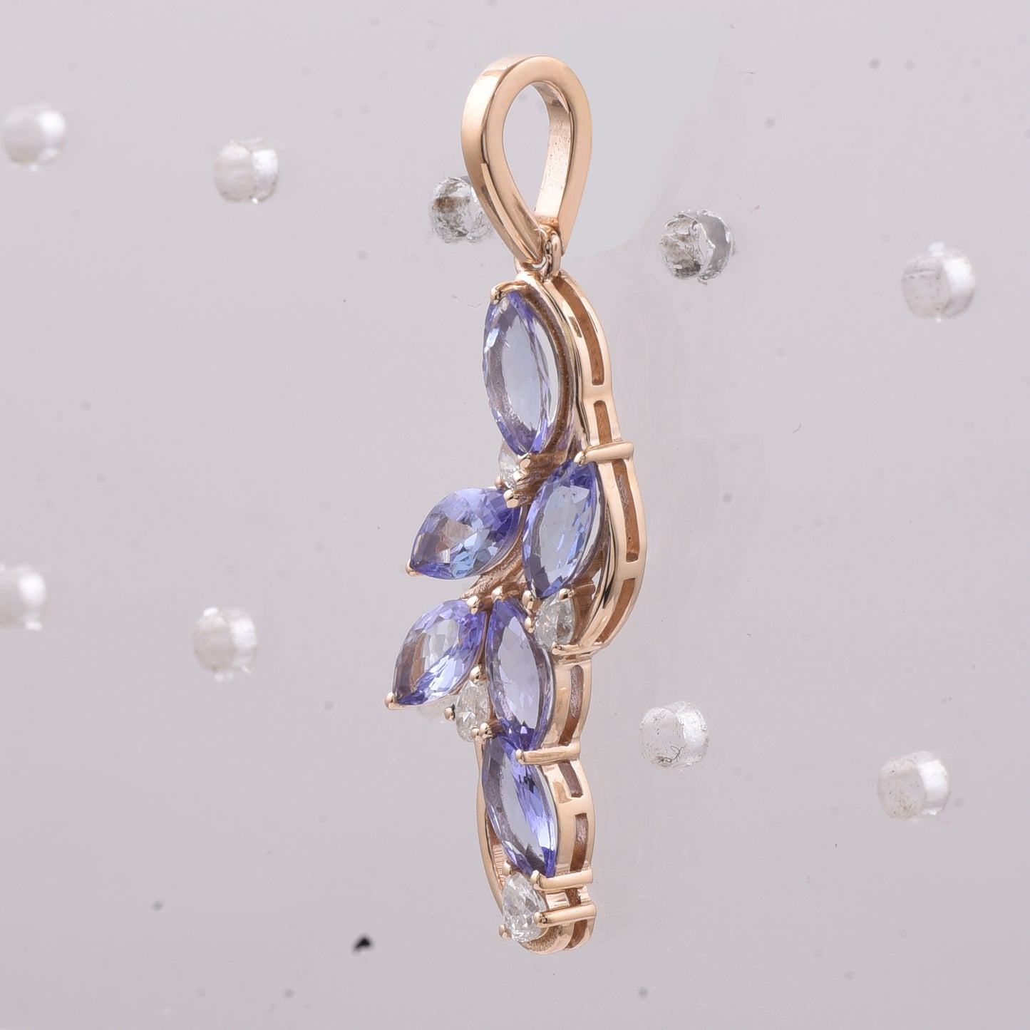 1.50 Ct Marquise Natural Tanzanite 14K Gold Pendant