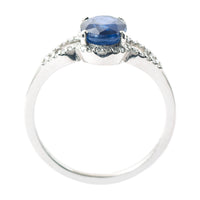 1.97 Ct Oval Mixed Cut Natural Sapphire 950 Platinum Ring